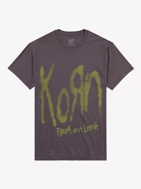 Korn Freak on a Leash t-shirt (grey with green logo)